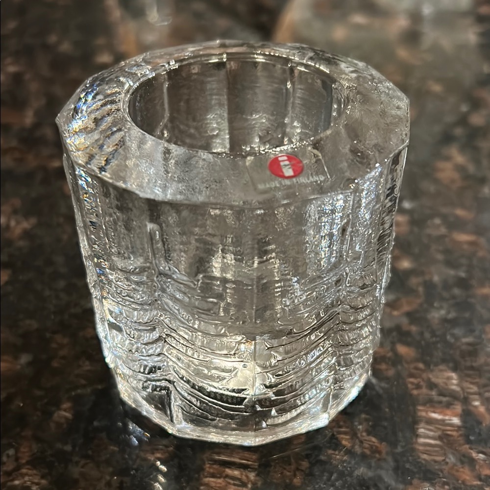 Littala Finland Crystal Votive Candleholder